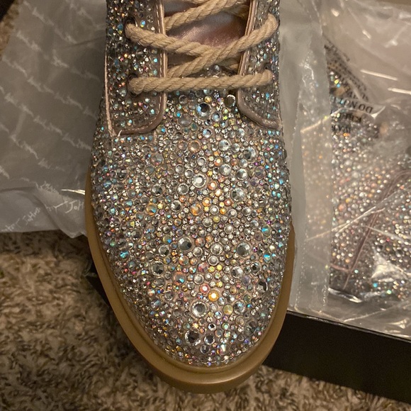 NWT Betsey Johnson SB-HUDSN Rhinestone Combat Bootie - Picture 14 of 15